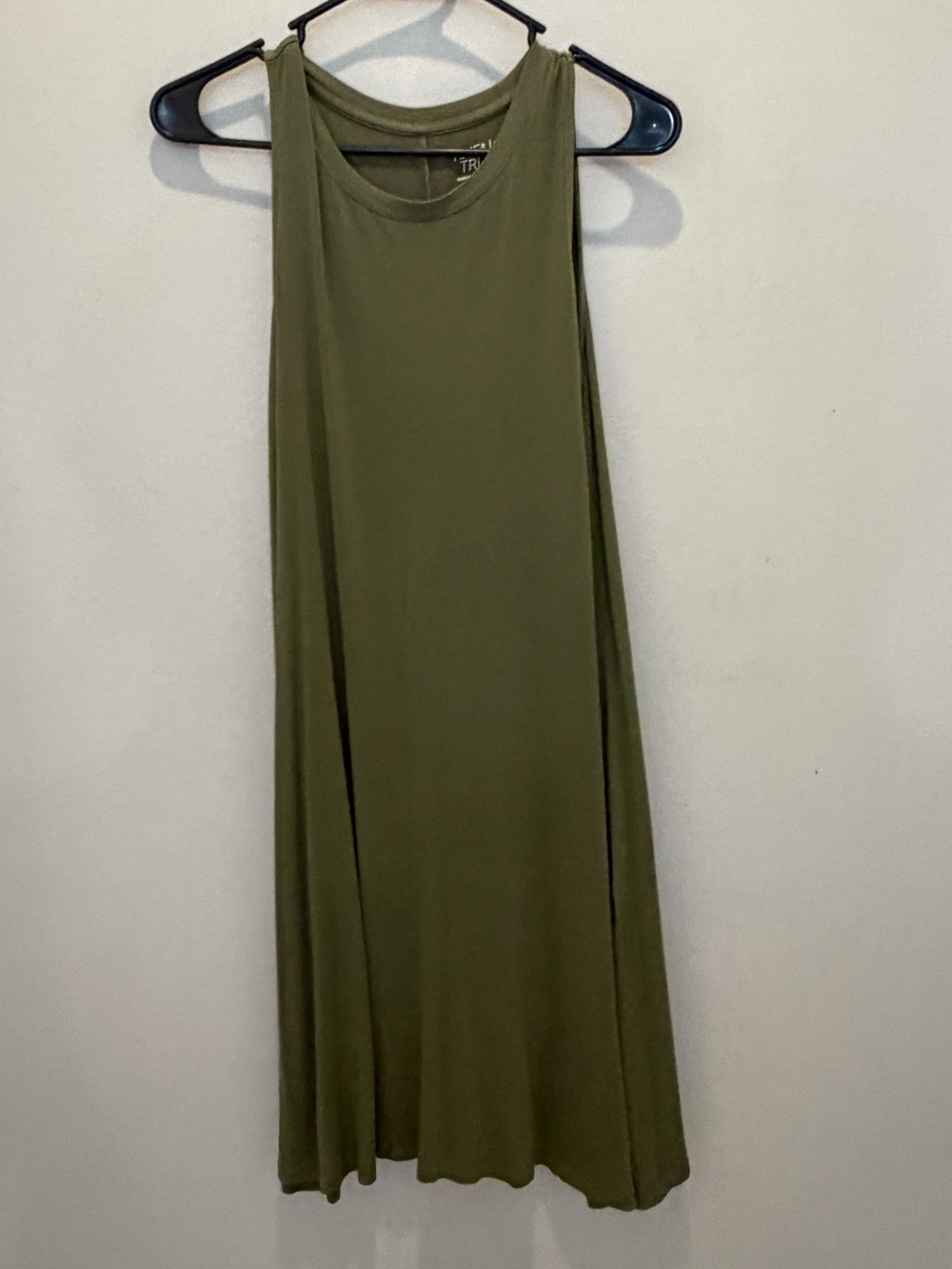 Time and Tru Olive Green Midi Swing Dress